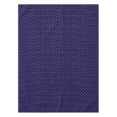Modern Chic Navy White Polka Dots Muster Tischdecke (Vorderseite)