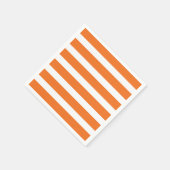 Modern Chic Orange Stripe Party Napkins Serviette (Ecke)
