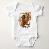 Modern Chic Pet Bestie BFF Custom Photo & Name Baby Strampler (Vorderseite)
