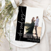 Modern Chic Photo Black and White Save The Date