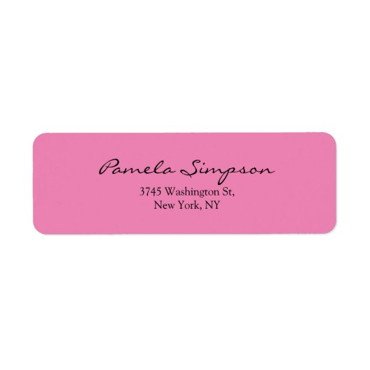 Modern Chic Pink Feminine Einfaches Schlichtes Ele (Vorne)