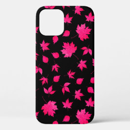 Modern Chic Pink Glitzer Maple Blätter Muster | Case-Mate iPhone Hülle
