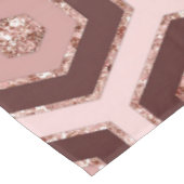 Modern Chic Pink Rose Gold Hexagon Geometrisch Tischdecke (Schrägansicht)