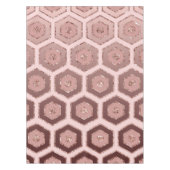Modern Chic Pink Rose Gold Hexagon Geometrisch Tischdecke (Vorderseite)