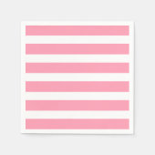 Modern Chic Pink Strip Party Napkins Serviette (Vorderseite)