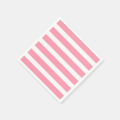 Modern Chic Pink Strip Party Napkins Serviette (Ecke)