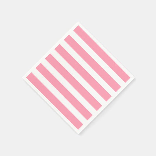 Modern Chic Pink Strip Party Napkins Serviette (Ecke)