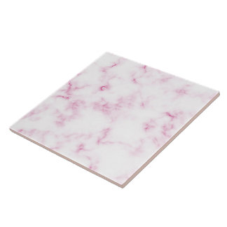 Modern Chic Pink & White Marmor Textur Fliese