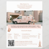 Modern Chic Professional House Cleaning Marketing Flyer (Hinten)