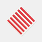Modern Chic Red Strip Party Napkins Serviette (Ecke)