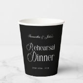  Modern Chic Rehearsal Dinner Pappbecher (Vorderseite)
