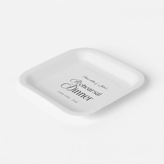  Modern Chic Rehearsal Dinner Pappteller (Gewinkelt)