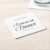  Modern Chic Rehearsal Dinner Rechteckiger Pappuntersetzer (angewinkelt)