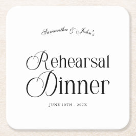  Modern Chic Rehearsal Dinner Rechteckiger Pappuntersetzer