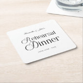  Modern Chic Rehearsal Dinner Rechteckiger Pappuntersetzer (angewinkelt)