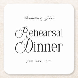  Modern Chic Rehearsal Dinner Rechteckiger Pappuntersetzer