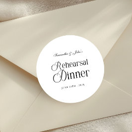  Modern Chic Rehearsal Dinner Runder Aufkleber