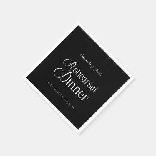  Modern Chic Rehearsal Dinner Serviette (Ecke)