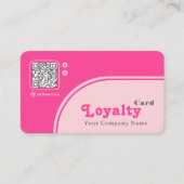 Modern Chic Retro Groovy Pink Loyalty Card Visitenkarte (Vorderseite)