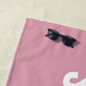 Modern Chic Rosa & Weiß Strandtuch (Beispiel)