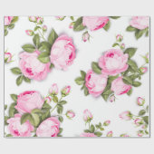 modern chic rot, rosa, floral geschenkpapier (Flach)