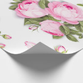 modern chic rot, rosa, floral geschenkpapier (Ecke)