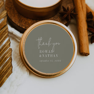 Modern Chic Sage Green Danke Stickers