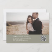 Modern Chic Sage Green Foto Collage Save The Date (Rückseite)
