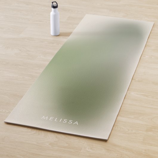 Modern Chic Sage Green Ombre Gradient Fitness Yogamatte (Beispiel)