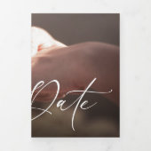 Modern-Chic-Save the Date-Fotokarte Dreifach Gefaltete Einladung (Cover)