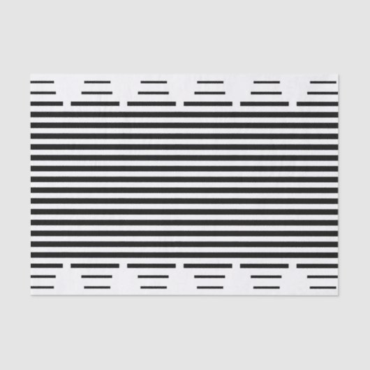 Modern Chic Schwarz-weiß Stripes Muster Geschenkar Seidenpapier (Vorderseite)