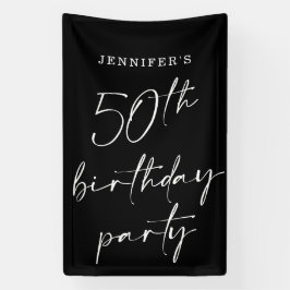 Modern Chic Script 50. Geburtstagsparty Banner