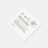 Modern Chic Script Bulldog Fun Facts Wedding Serviette (Ecke)