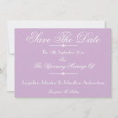 Modern Chic Script Name Mauve Save the Date Ankündigung (Vorderseite)