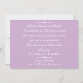 Modern Chic Script Name Mauve Save the Date Ankündigung (Rückseite)