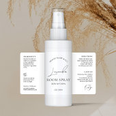 Modern Chic Script Simple Logo Room Spray Bottle