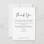 Modern Chic Script Vintage effect Couple Wedding (Rückseite)