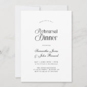 Modern Chic Script Wedding Rehearsal Dinner Einladung (Vorderseite)