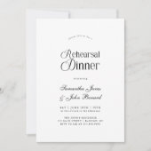 Modern Chic Script Wedding Rehearsal Dinner Einladung (Vorderseite)