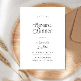 Modern Chic Script Wedding Rehearsal Dinner Einladung