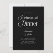 Modern Chic Script Wedding Rehearsal Dinner Einladung (Vorderseite)
