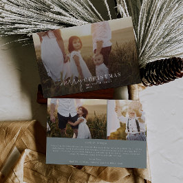 Modern Chic Seafoam Foto Weihnachten