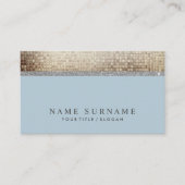 Modern Chic Sequin Dusty Blue Silver Business Card Visitenkarte (Vorderseite)