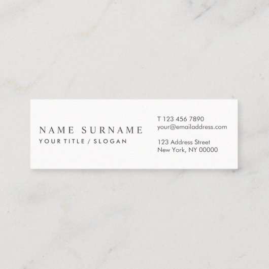 Modern Chic Sequin MidnightBlue Mini Business Card Mini Visitenkarte (Rückseite)