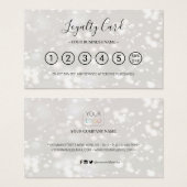 Modern Chic Shiny Loyalty Punch Card (Vorne & Hinten)