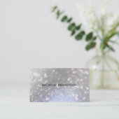 Modern chic silver minimalist professional visitenkarte (Stehend Vorderseite)