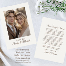 Modern Chic Simple Danke-Card-Foto Dankeskarte