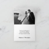 Modern Chic Simple Script Wedding Foto Vielen Dank (Innenseite)