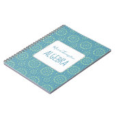 Modern Chic Simple Student Thema Grün Aquamarin Notizblock (Linke Seite)