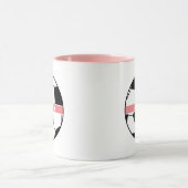 Modern Chic Soccer Ball Girly Pink Sports Monogram Tasse (Zentrum)